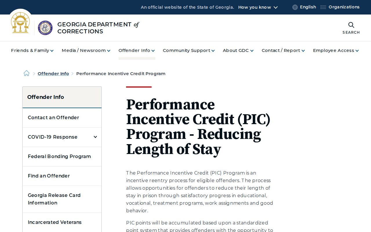 GDC Performance Incentive Credit information for a Jasper County projected release date