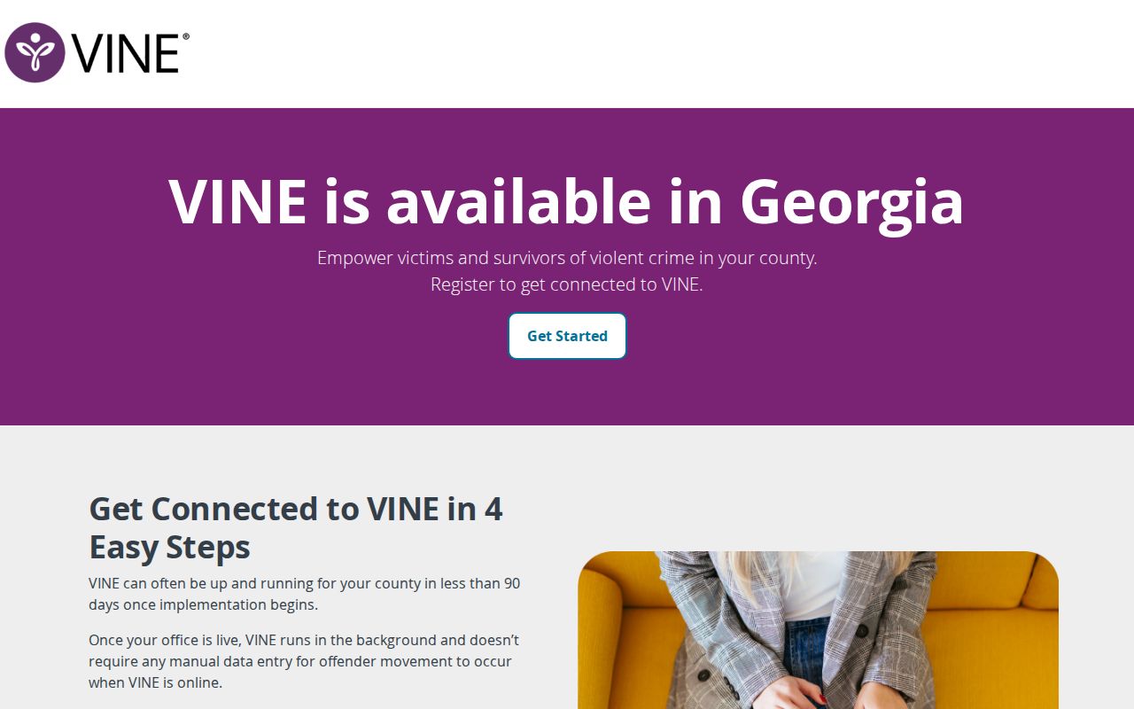 Georgia VINE notification registration for Jasper County release alerts